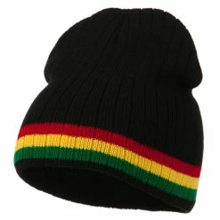 Rasta World Center Striped Rasta Short Beanie