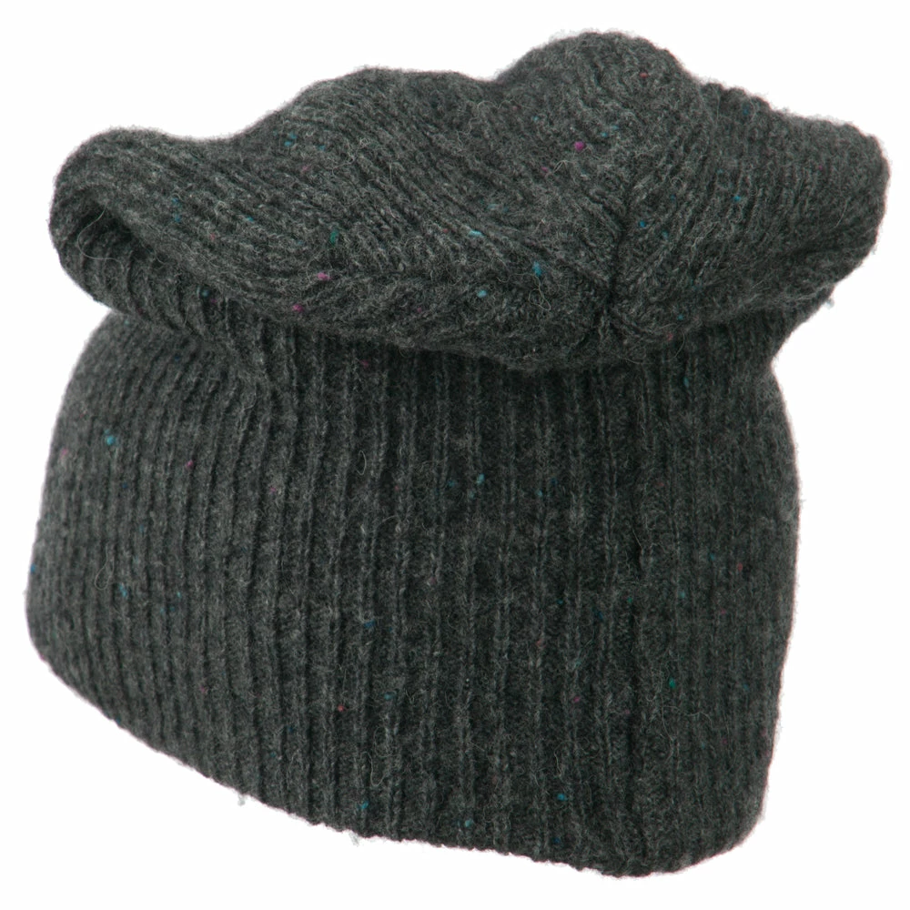 Rasta World Wool Color Speckled Long Beanie - Image 2