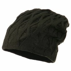 Rasta World Deep Crown Distressed Reversible Beanie