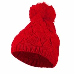 City Hunter Knit Diapered Pom Beanie