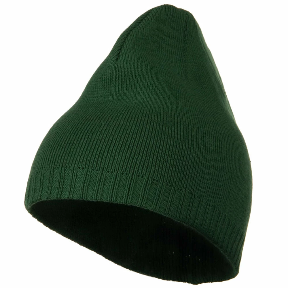 Outdoor Decorative Ribbed Short Beanie