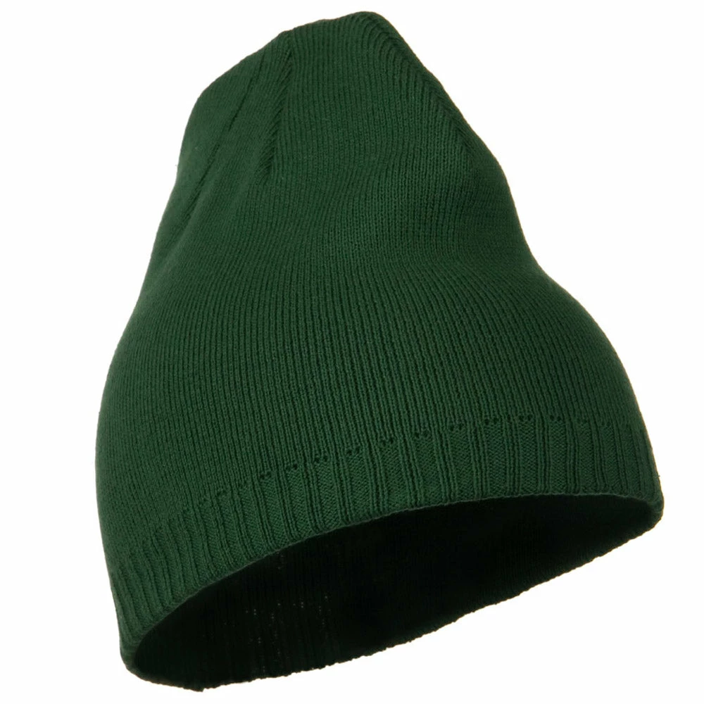Outdoor Decorative Ribbed Short Beanie - Image 3