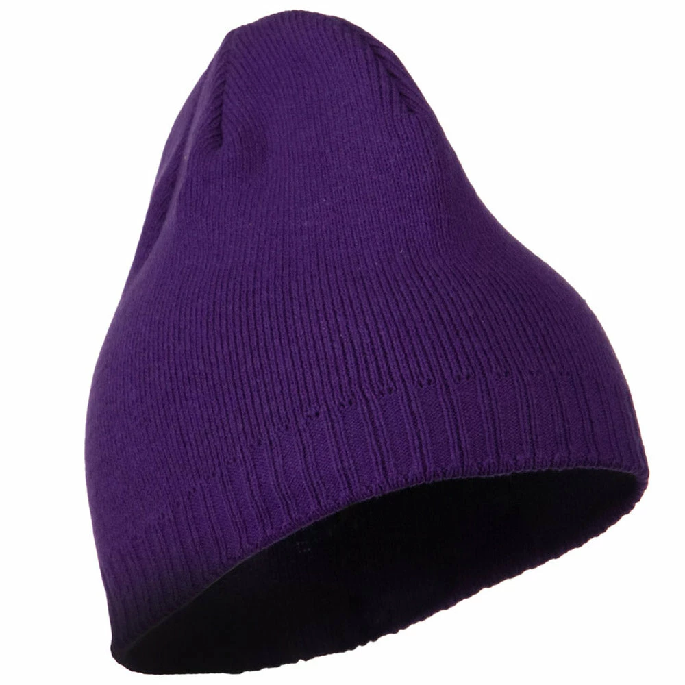 Outdoor Decorative Ribbed Short Beanie - Image 52
