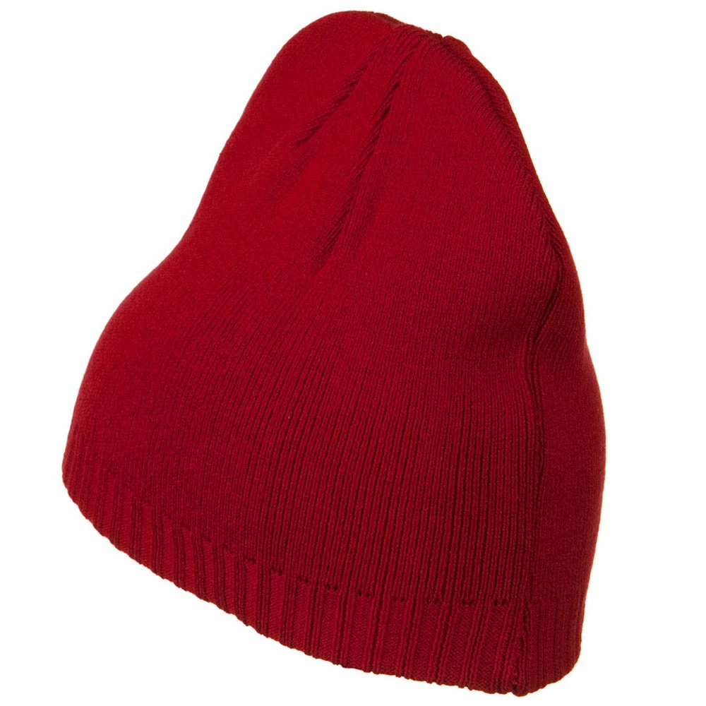 Outdoor Decorative Ribbed Short Beanie - Image 60