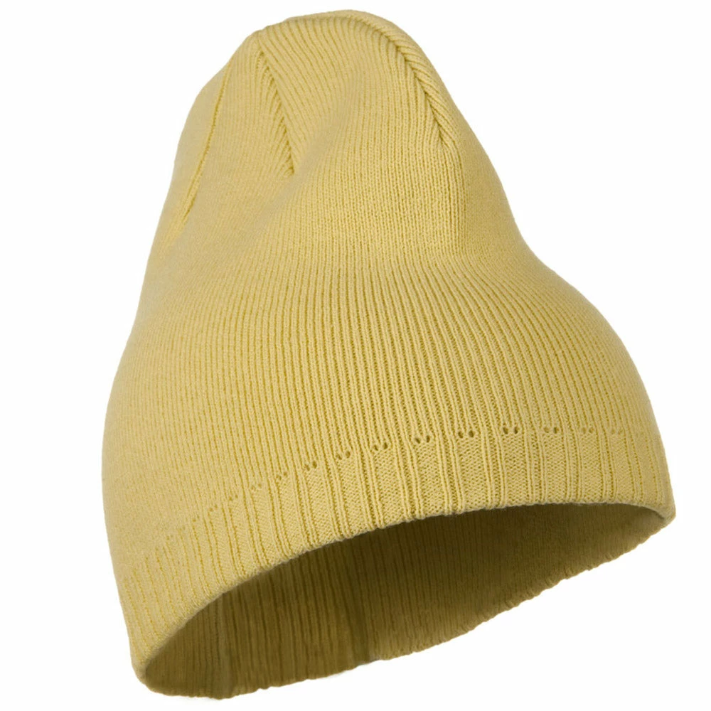 Outdoor Decorative Ribbed Short Beanie - Image 17