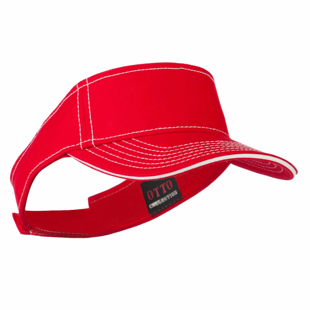 Otto Contrast Stitch Sandwich Visor - Image 4