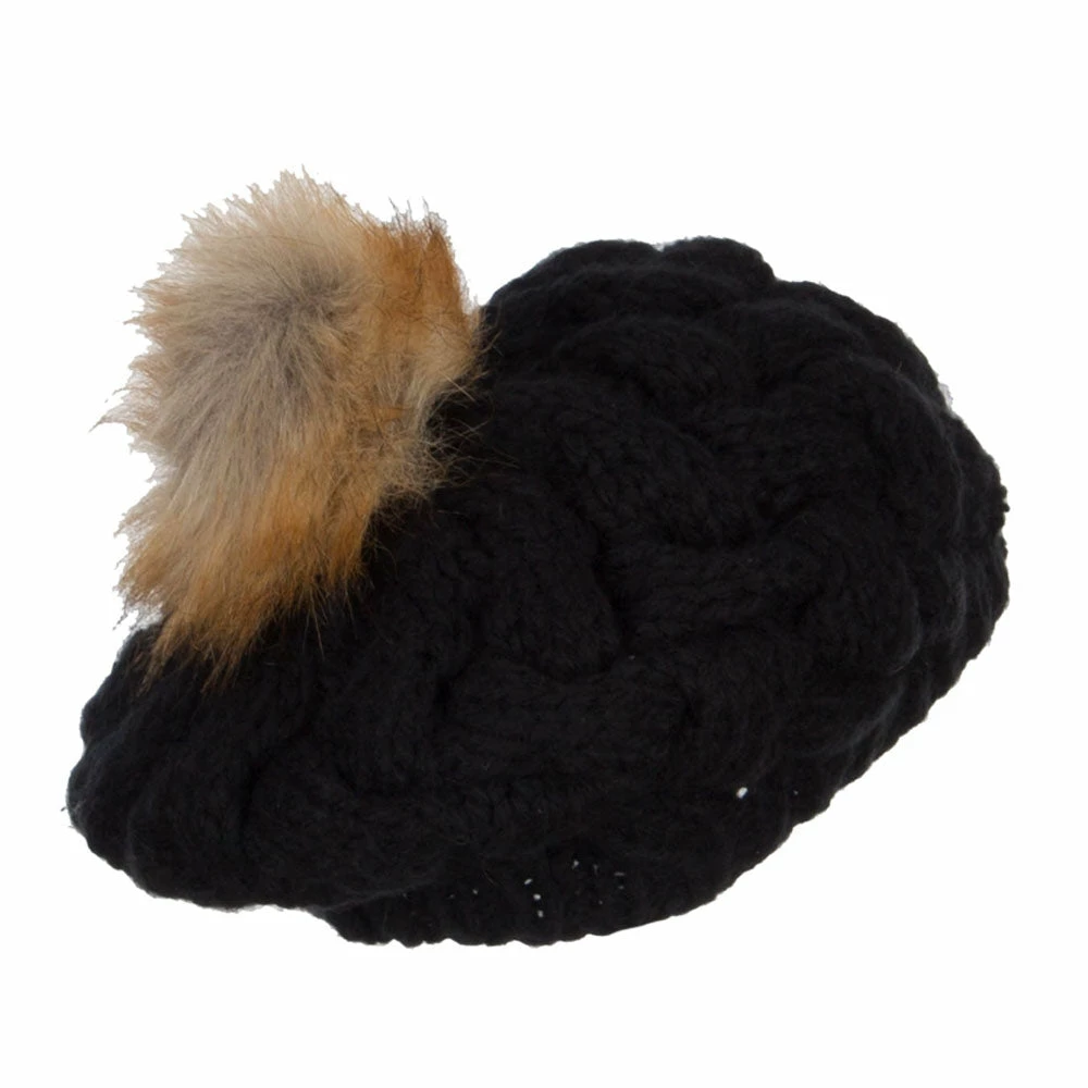 Jeanne Simmons Faux Fur Pom Knit Beret - Image 13