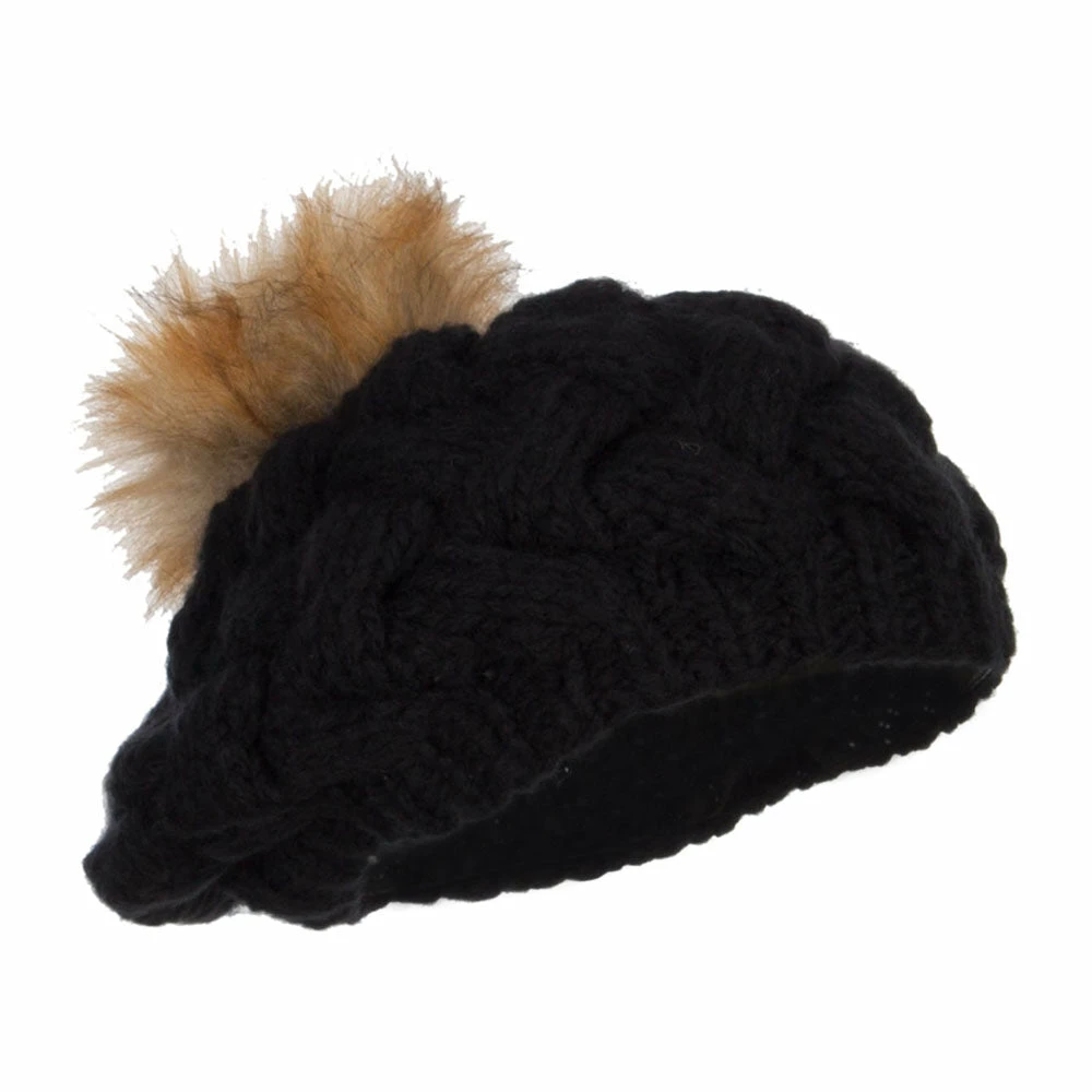 Jeanne Simmons Faux Fur Pom Knit Beret - Image 14