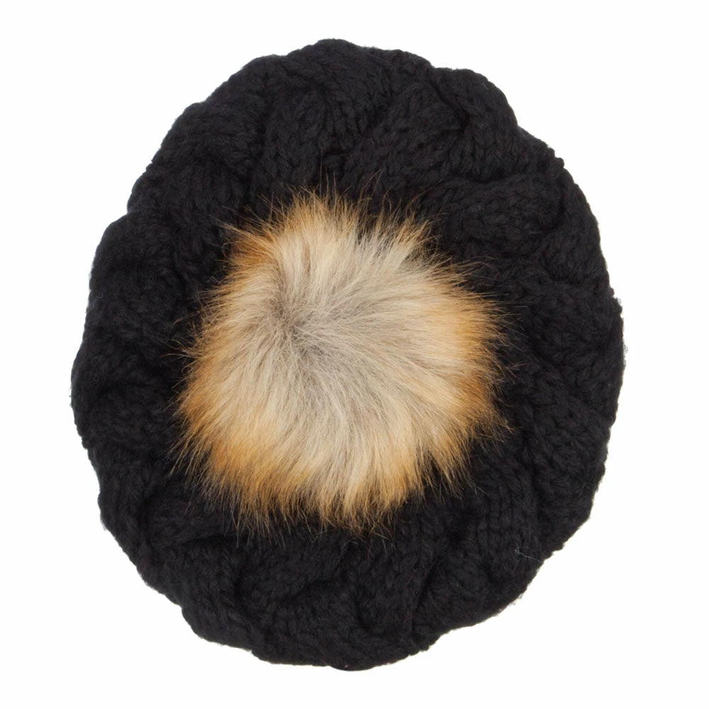 Jeanne Simmons Faux Fur Pom Knit Beret - Image 15