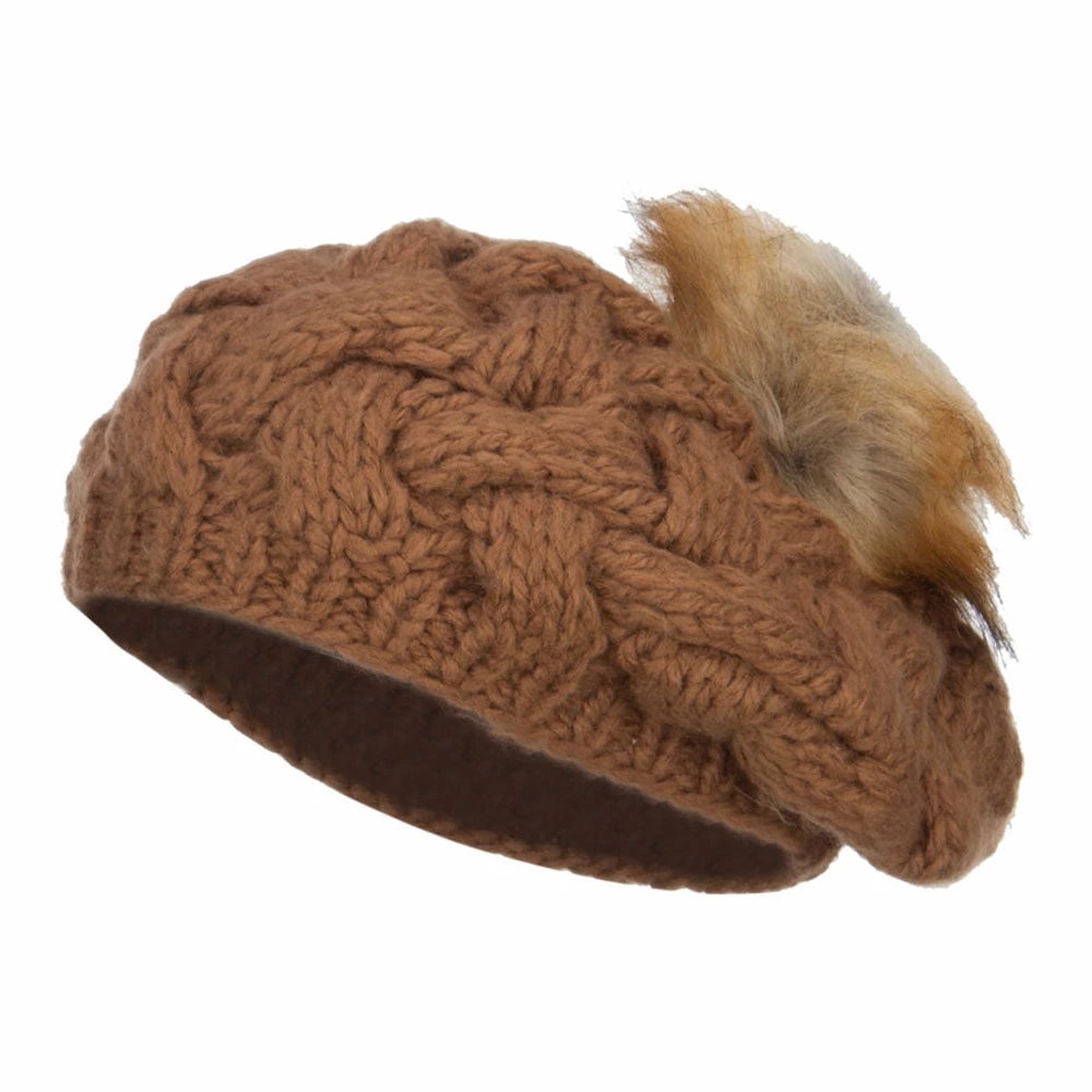 Jeanne Simmons Faux Fur Pom Knit Beret - Image 16