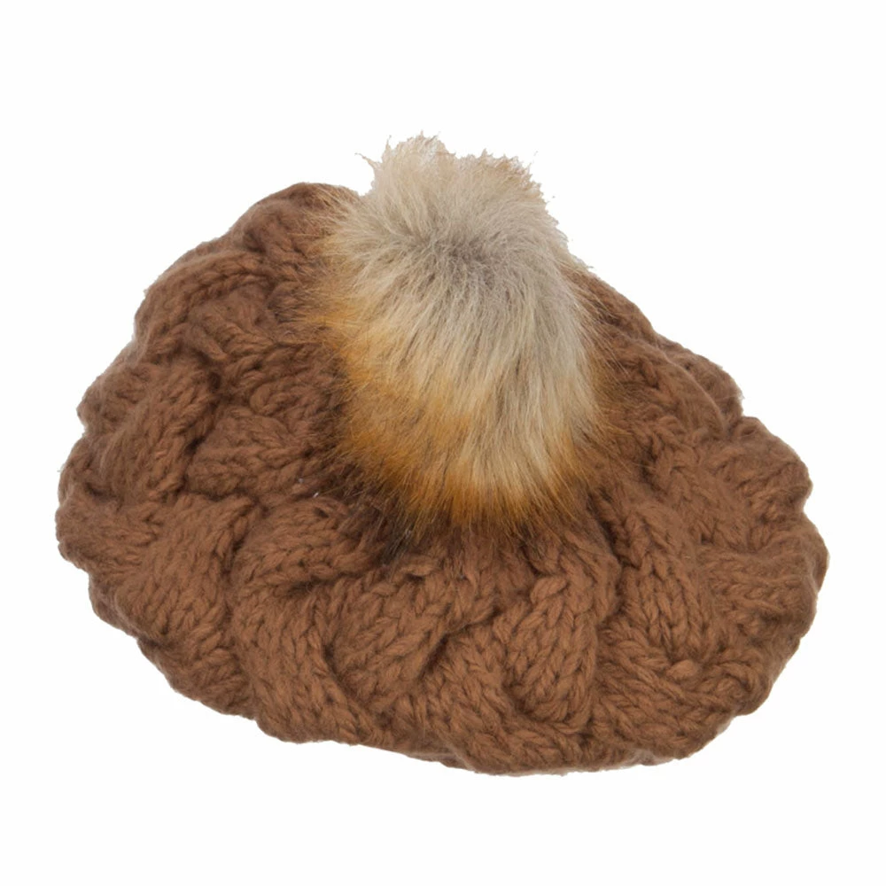 Jeanne Simmons Faux Fur Pom Knit Beret - Image 17