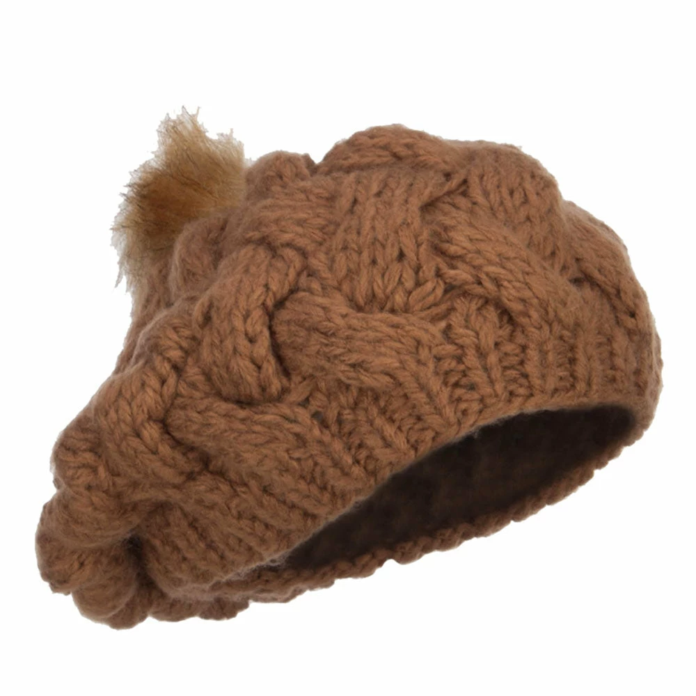 Jeanne Simmons Faux Fur Pom Knit Beret - Image 19