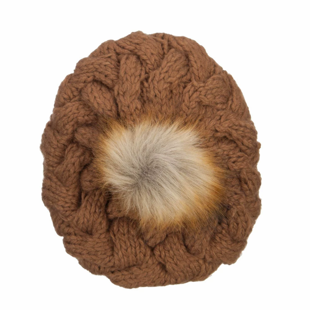 Jeanne Simmons Faux Fur Pom Knit Beret - Image 20