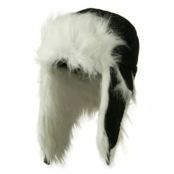 Jeanne Simmons Poly White Faux Fur Lining Trooper Hat