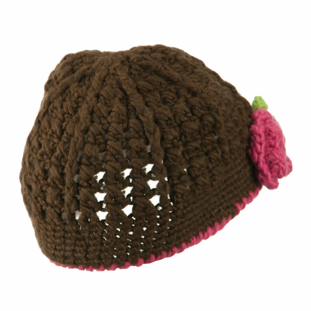 Jeanne Simmons Girl's Flower And Leaf Knit Cap - Image 7