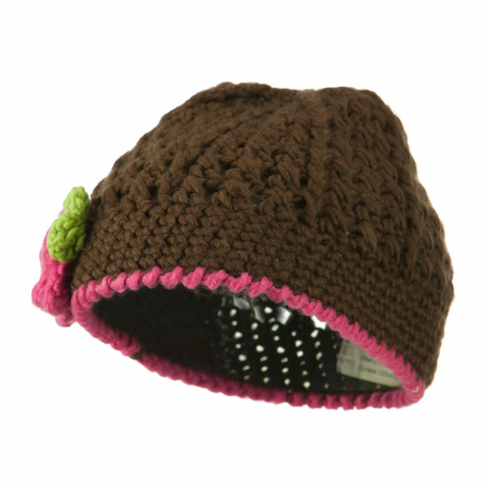 Jeanne Simmons Girl's Flower And Leaf Knit Cap - Image 9