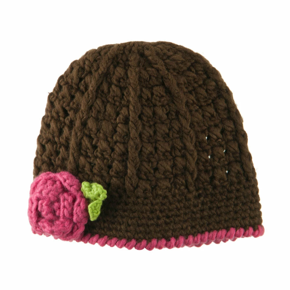 Jeanne Simmons Girl's Flower And Leaf Knit Cap - Image 10