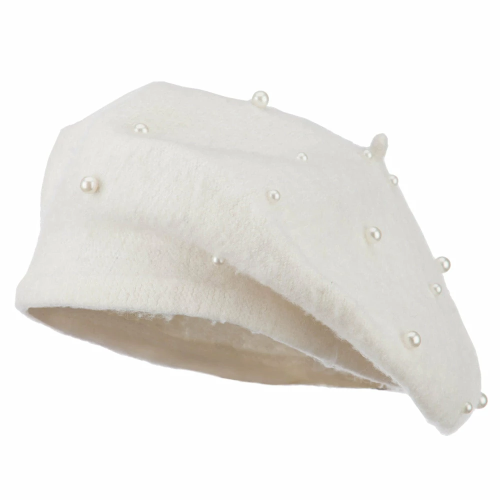 Jeanne Simmons Women's Fake Pearl Accents Beret - Image 6