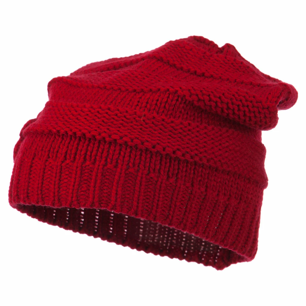 Hatiya Flower Knit Long Beanie - Image 4