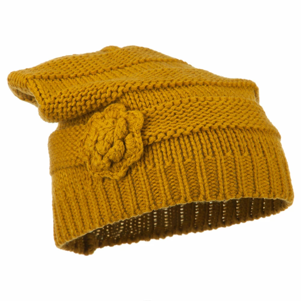 Hatiya Flower Knit Long Beanie - Image 6