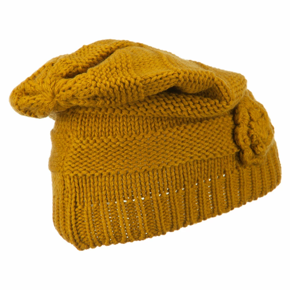 Hatiya Flower Knit Long Beanie - Image 7