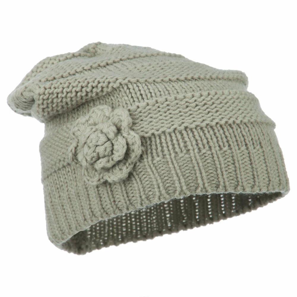 Hatiya Flower Knit Long Beanie - Image 11