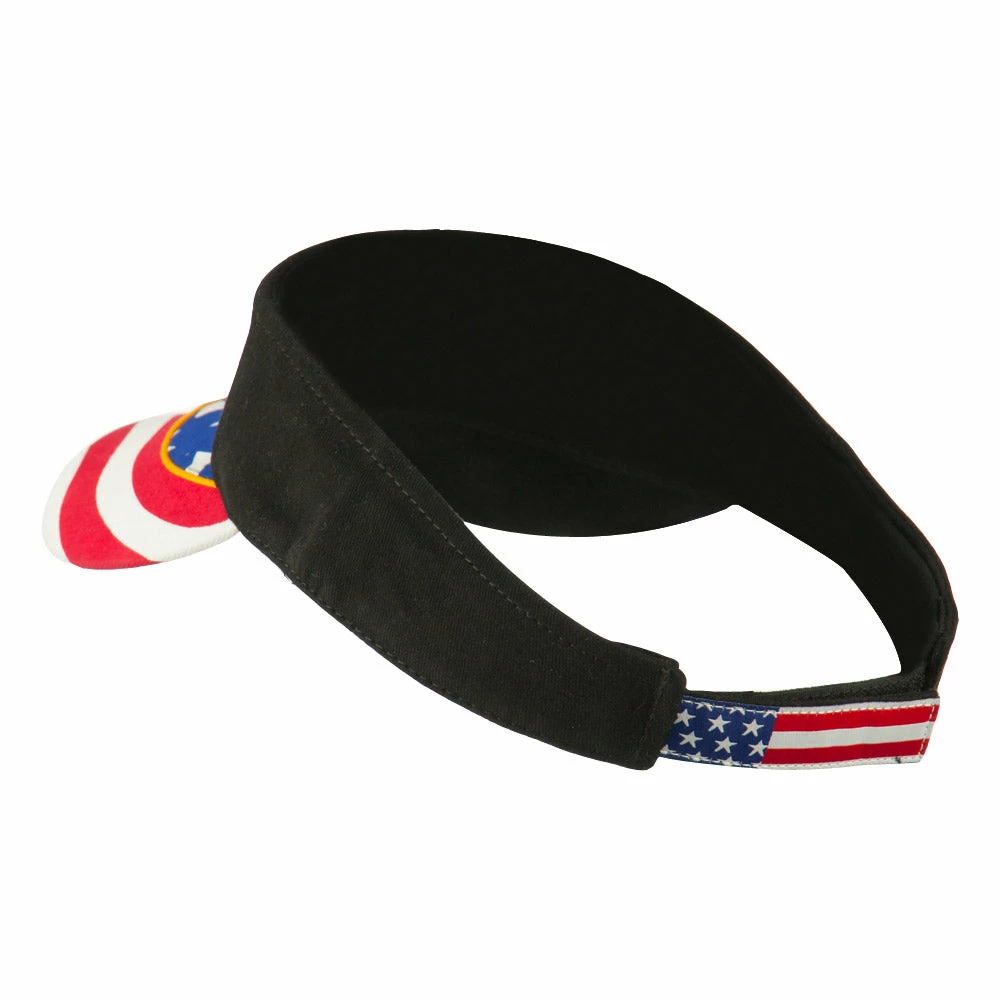 Flag Design Cotton Twill Visor - Image 7