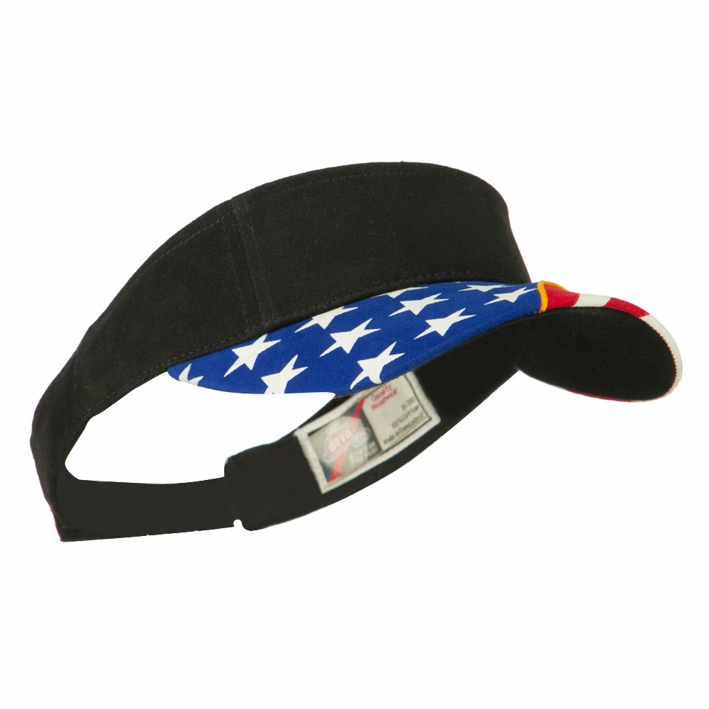 Flag Design Cotton Twill Visor - Image 9