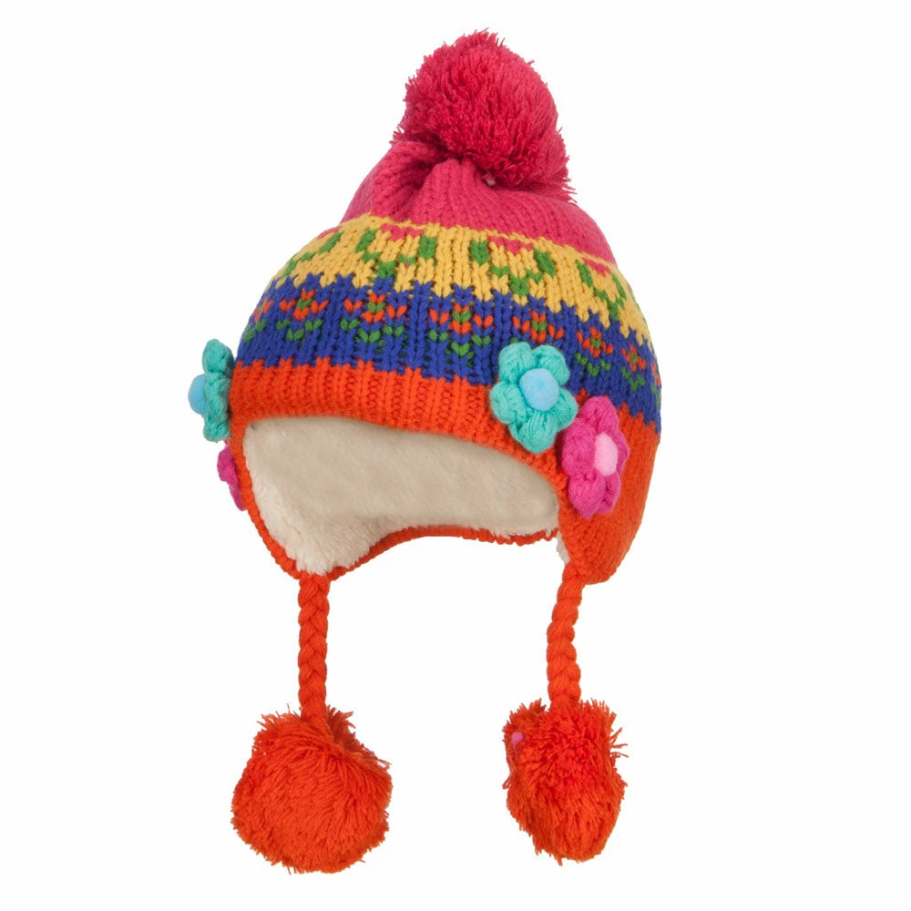 Jeanne Simmons Girl's Flowers Detailed Ski Beanie - Image 11