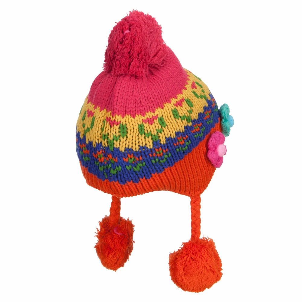 Jeanne Simmons Girl's Flowers Detailed Ski Beanie - Image 13