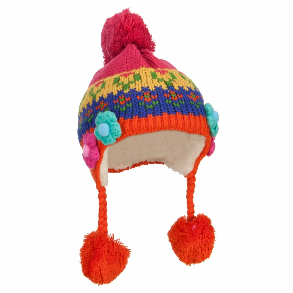 Jeanne Simmons Girl's Flowers Detailed Ski Beanie - Image 14