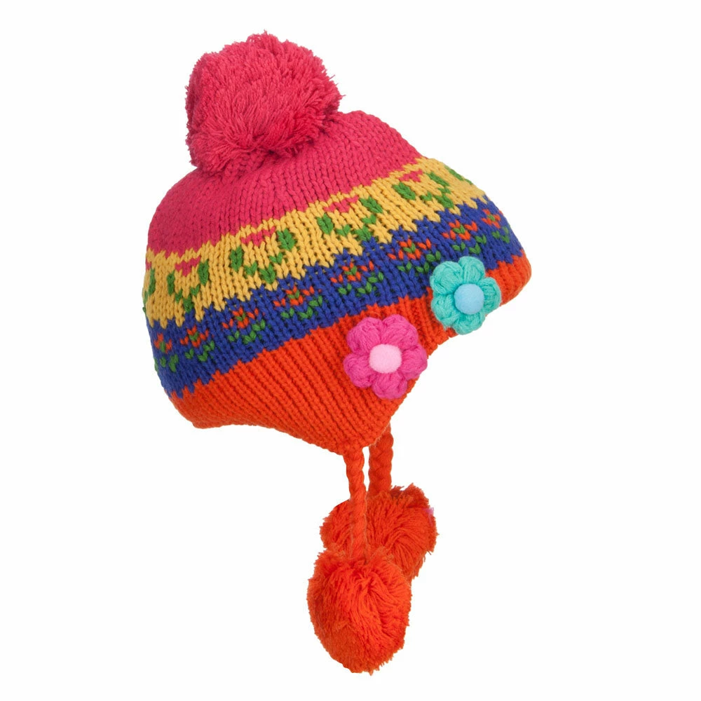 Jeanne Simmons Girl's Flowers Detailed Ski Beanie - Image 15