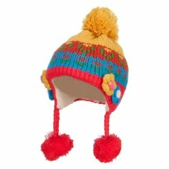Jeanne Simmons Girl's Flowers Detailed Ski Beanie