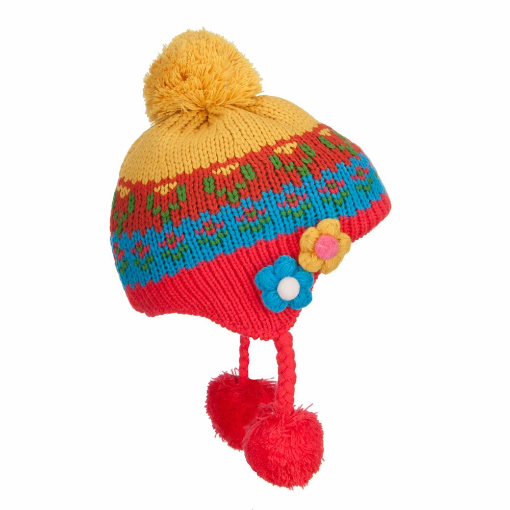 Jeanne Simmons Girl's Flowers Detailed Ski Beanie - Image 5