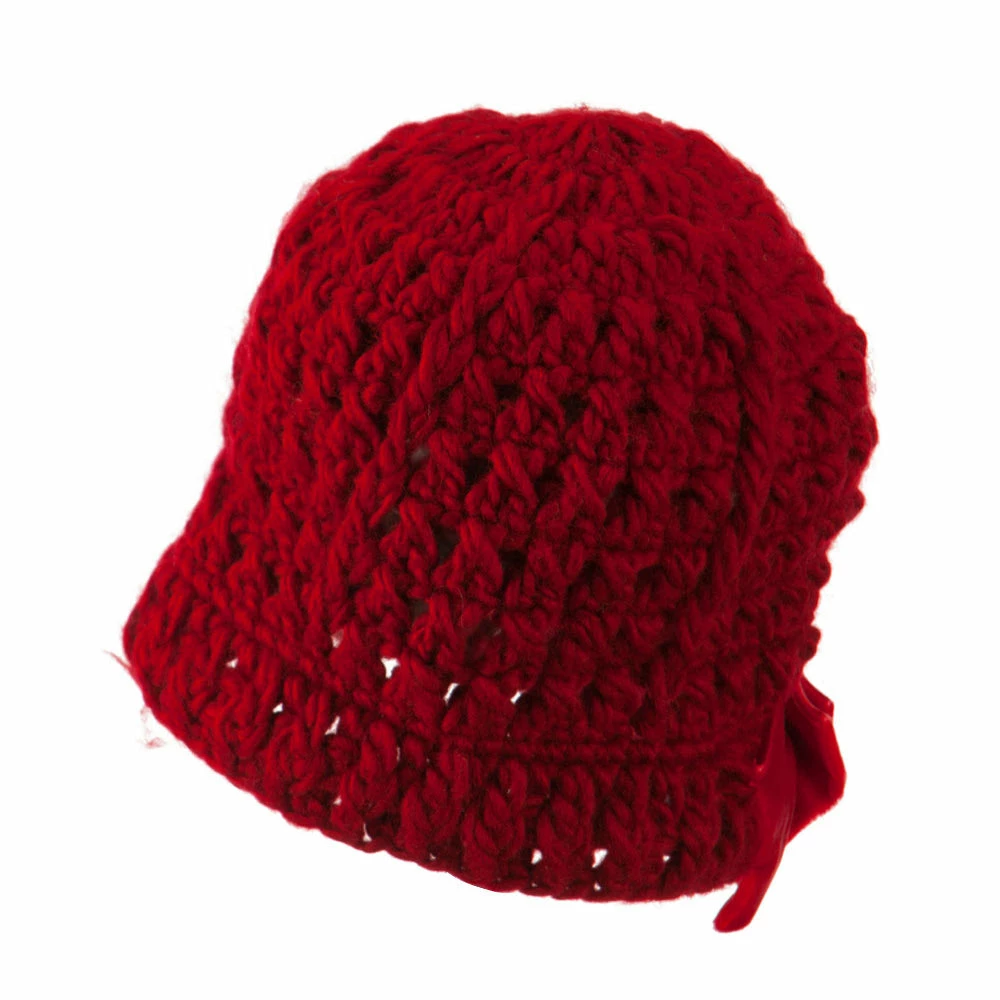 Jeanne Simmons Girl's Acrylic Beanie With Crushed Large Velvet Bow - Image 8