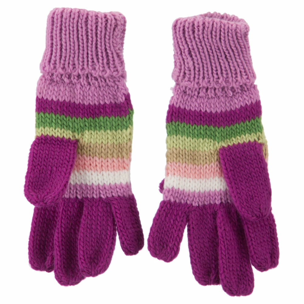 G And S Girl's Hat And Glove Set With Pom Poms - Image 3