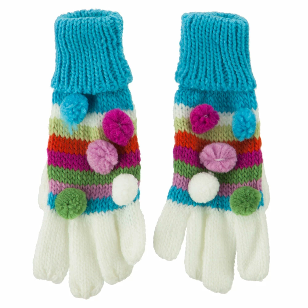 G And S Girl's Hat And Glove Set With Pom Poms - Image 7