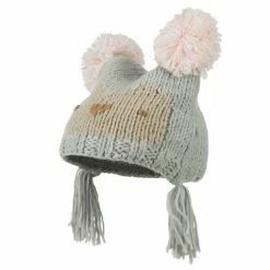 Jeanne Simmons Girl's Owl Pom Tassle Beanie