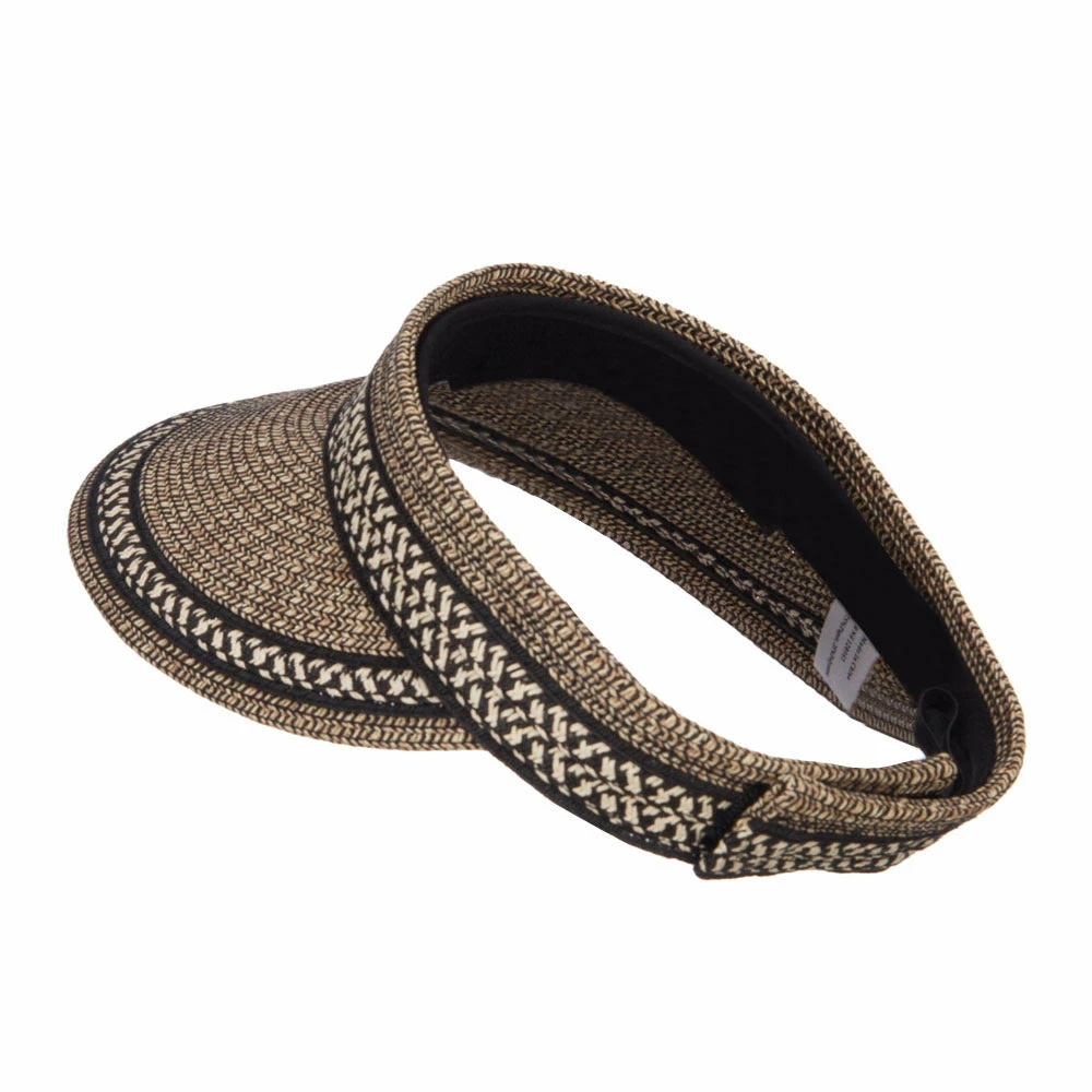 Jeanne Simmons UPF 50+ Herringbone Braid Rollable Visor - Image 2