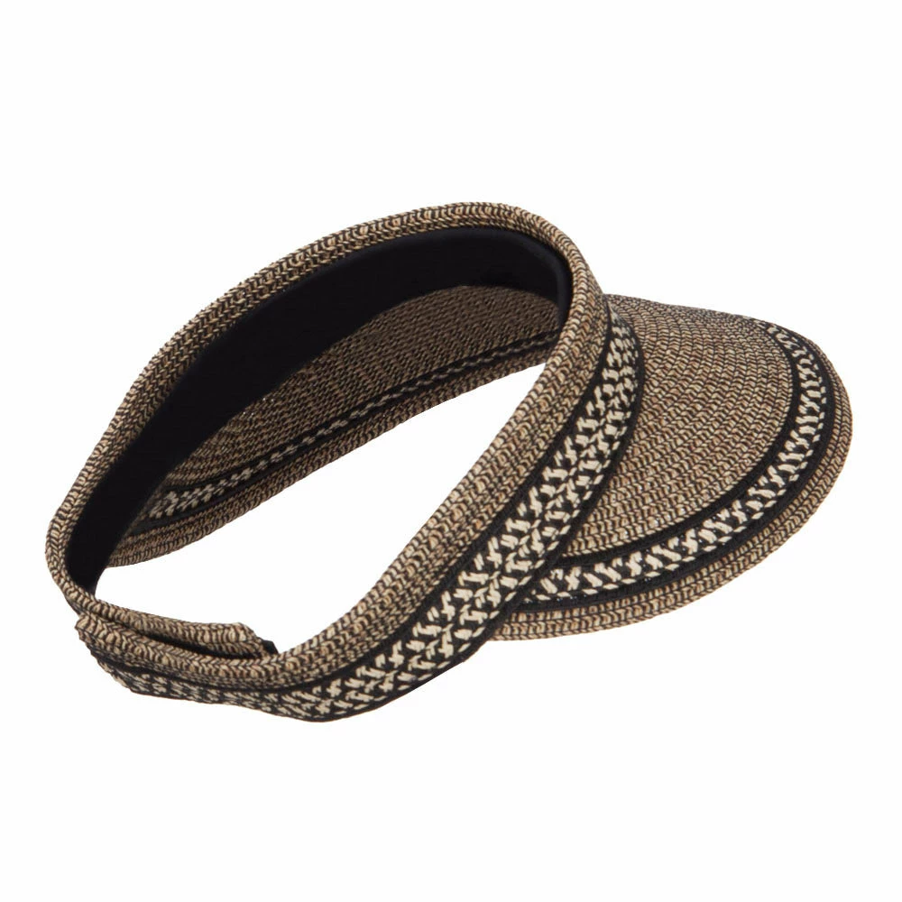 Jeanne Simmons UPF 50+ Herringbone Braid Rollable Visor - Image 3