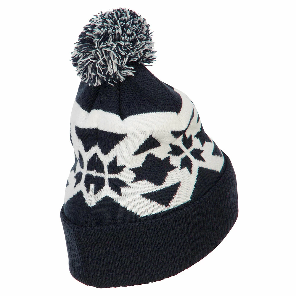 MG Jacquard Knit Pom Beanie - Image 13