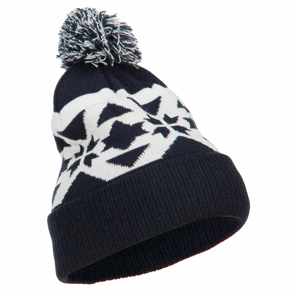MG Jacquard Knit Pom Beanie - Image 14
