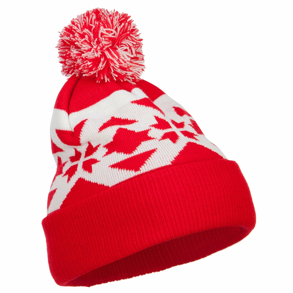 MG Jacquard Knit Pom Beanie - Image 19