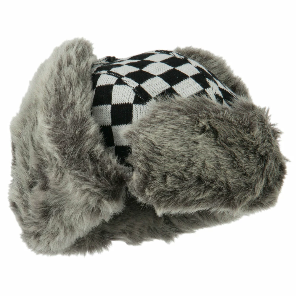 City Hunter Jacquard Checkered Trooper Hat - Image 10