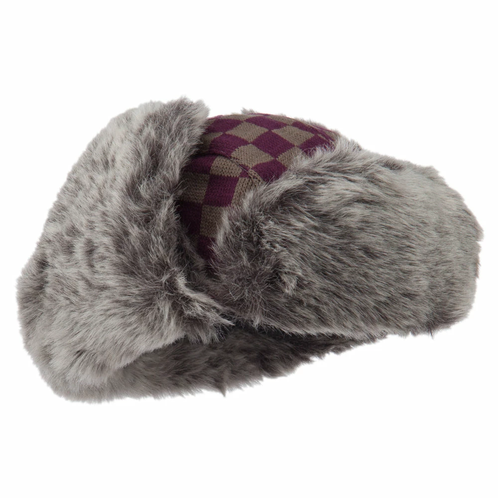 City Hunter Jacquard Checkered Trooper Hat - Image 15