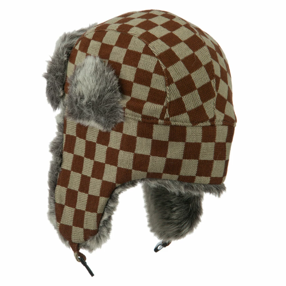 City Hunter Jacquard Checkered Trooper Hat - Image 17