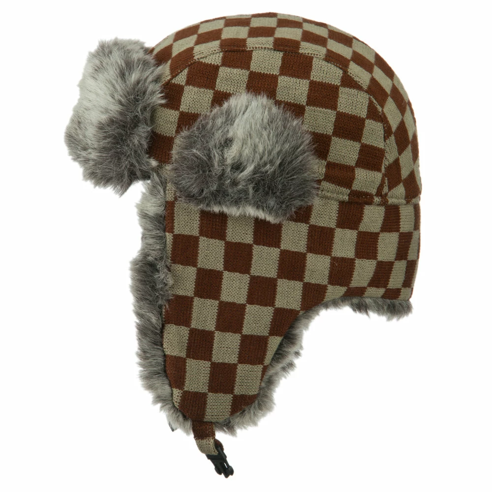 City Hunter Jacquard Checkered Trooper Hat - Image 18