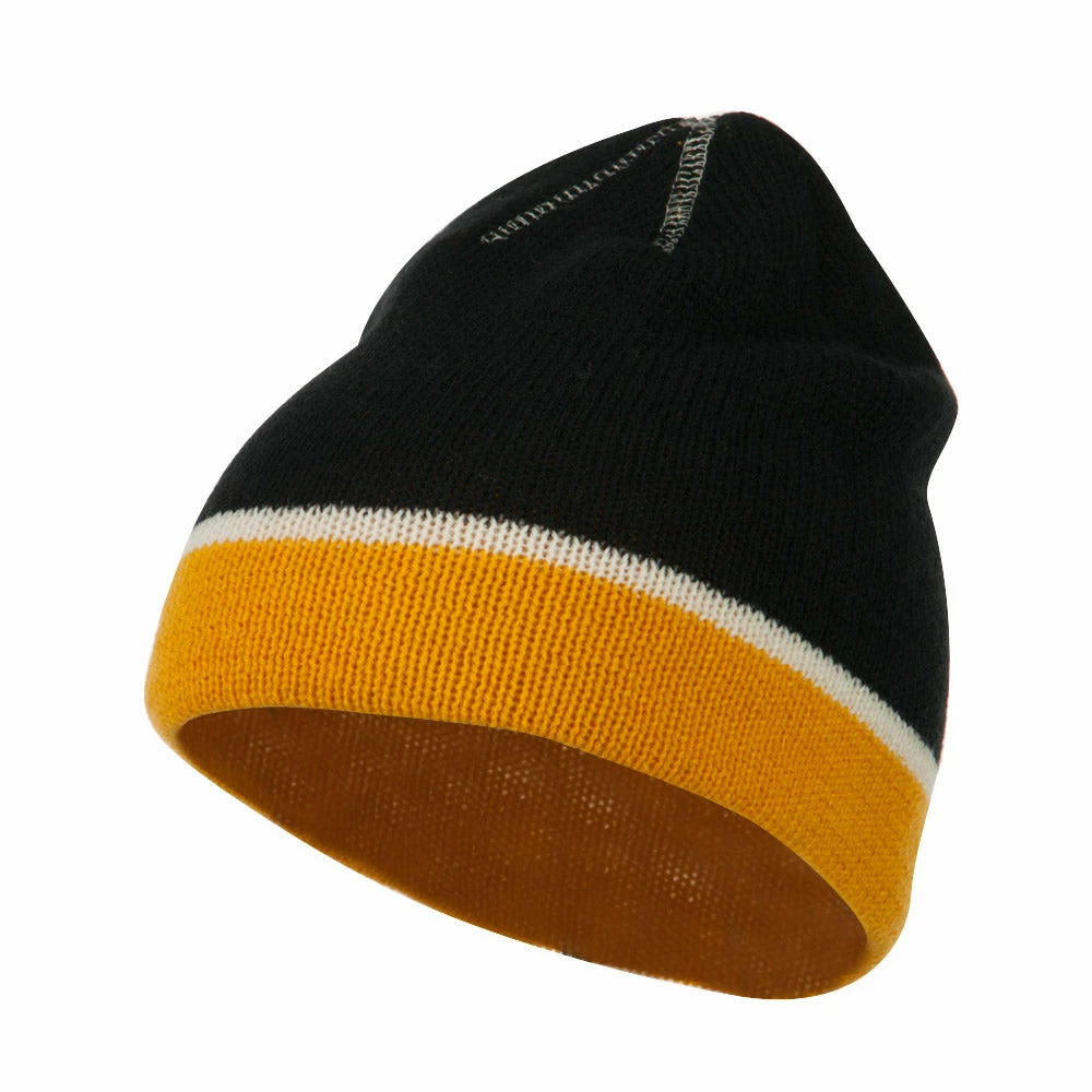 Outdoor Jacquard Striped Knit Beanie