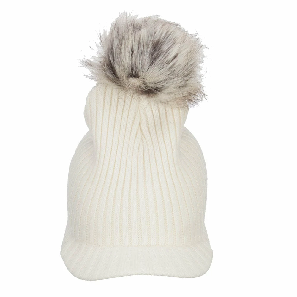 Hatiya Pom Pom Knit Brim Beanie - Image 10