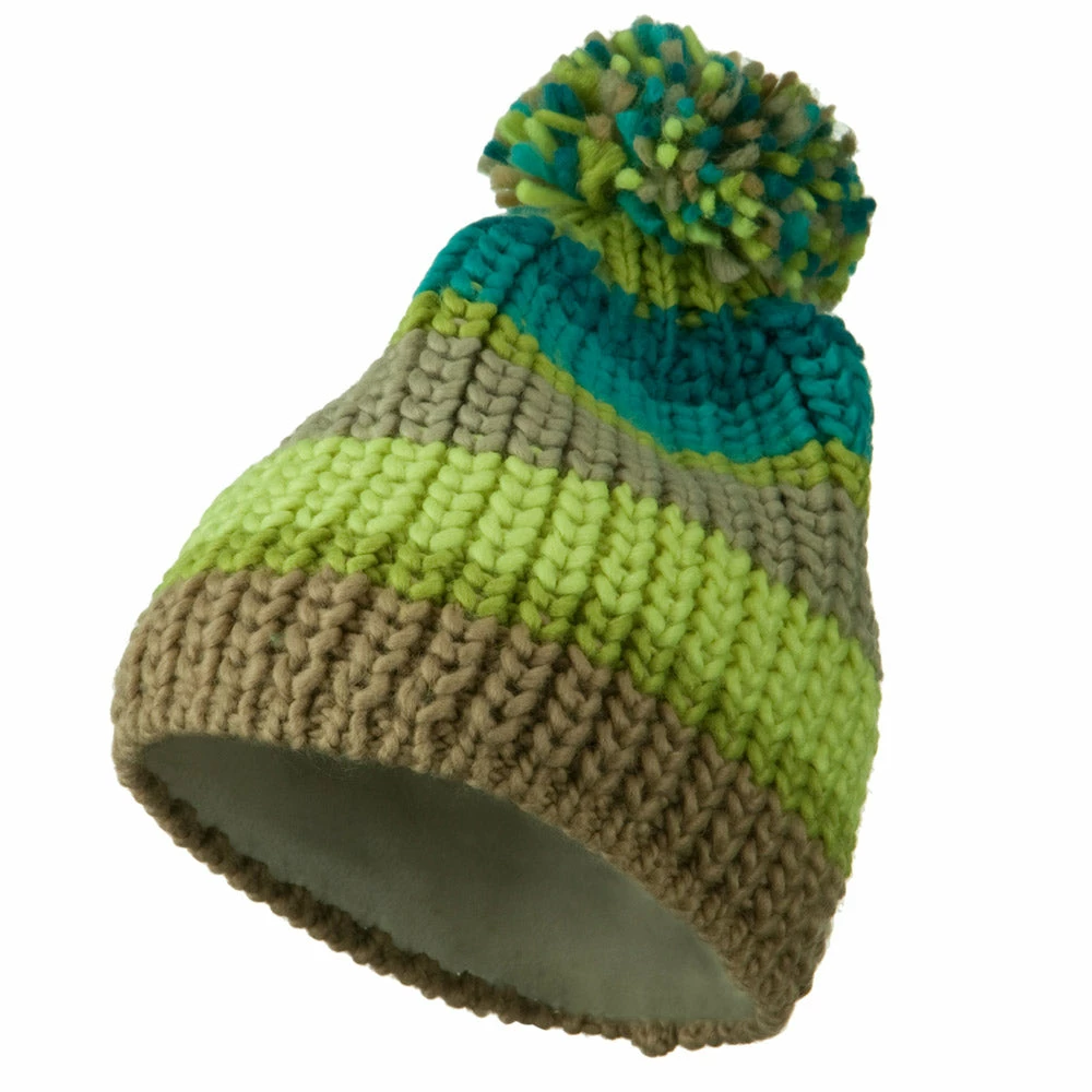 Jeanne Simmons Colorful Knitted Pom Pom Beanie Cap - Image 6